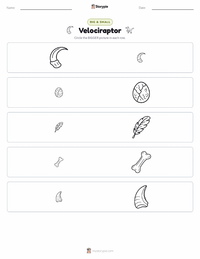 Velociraptor printable worksheet preview