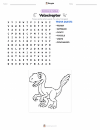 Anteprima della scheda stampabile di Velociraptor