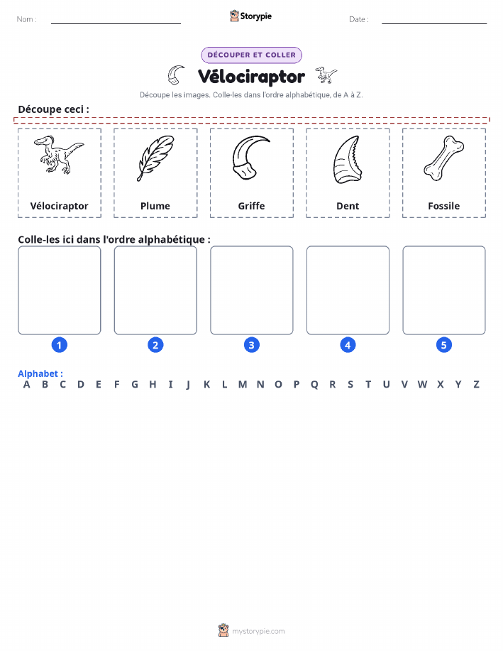 Découper & Coller l'Alphabet