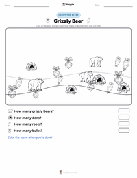 Grizzly Bear printable worksheet preview