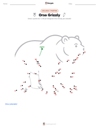 Anteprima della scheda stampabile di Orso Grizzly