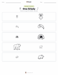 Anteprima della scheda stampabile di Orso Grizzly