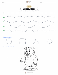 Grizzly Bear printable worksheet preview