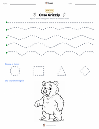 Anteprima della scheda stampabile di Orso Grizzly