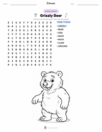 Grizzly Bear printable worksheet preview