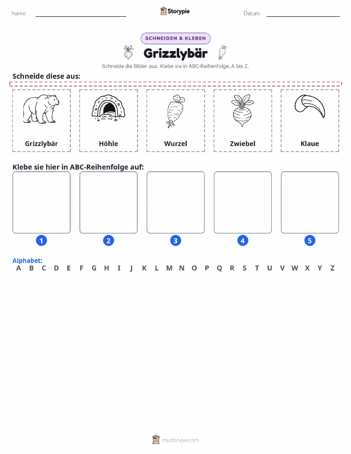 Schneiden & Einfügen Alphabet