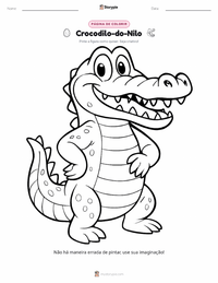 Página de colorir Crocodilo-do-nilo para crianças