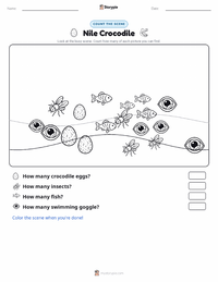 Nile Crocodile printable worksheet preview