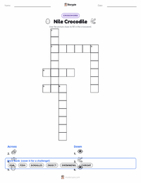 Nile Crocodile printable worksheet preview