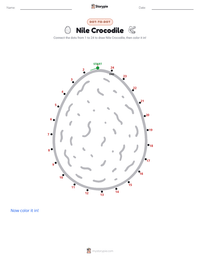 Nile Crocodile printable worksheet preview