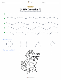 Nile Crocodile printable worksheet preview