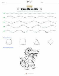 Prévia da folha de atividades imprimível Crocodilo-do-nilo