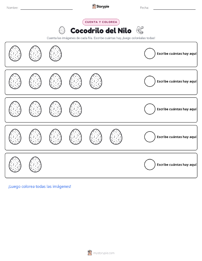 Contar y Colorear