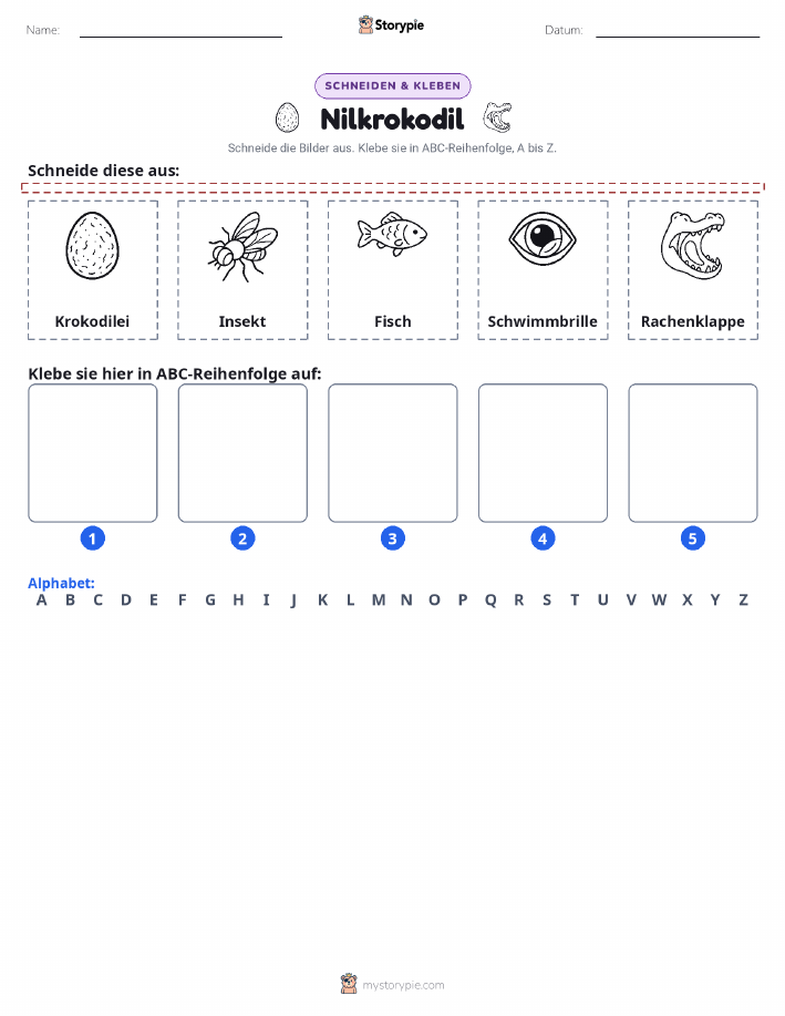 Schneiden & Einfügen Alphabet
