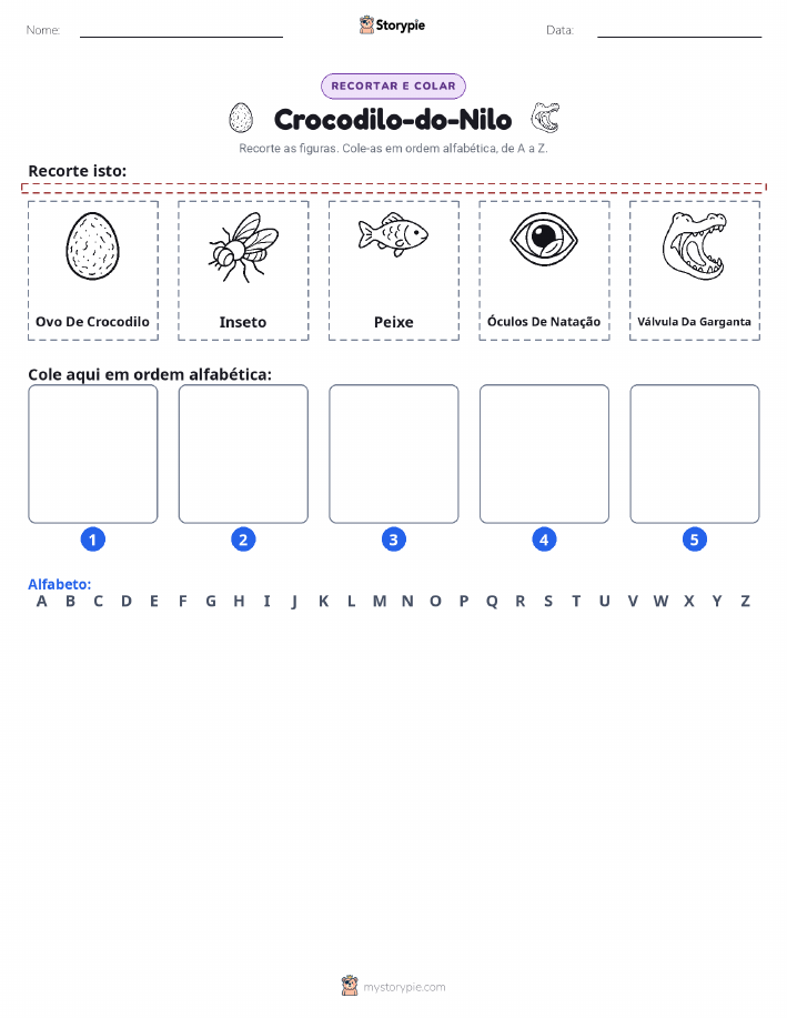 Recortar & Colar Alfabeto