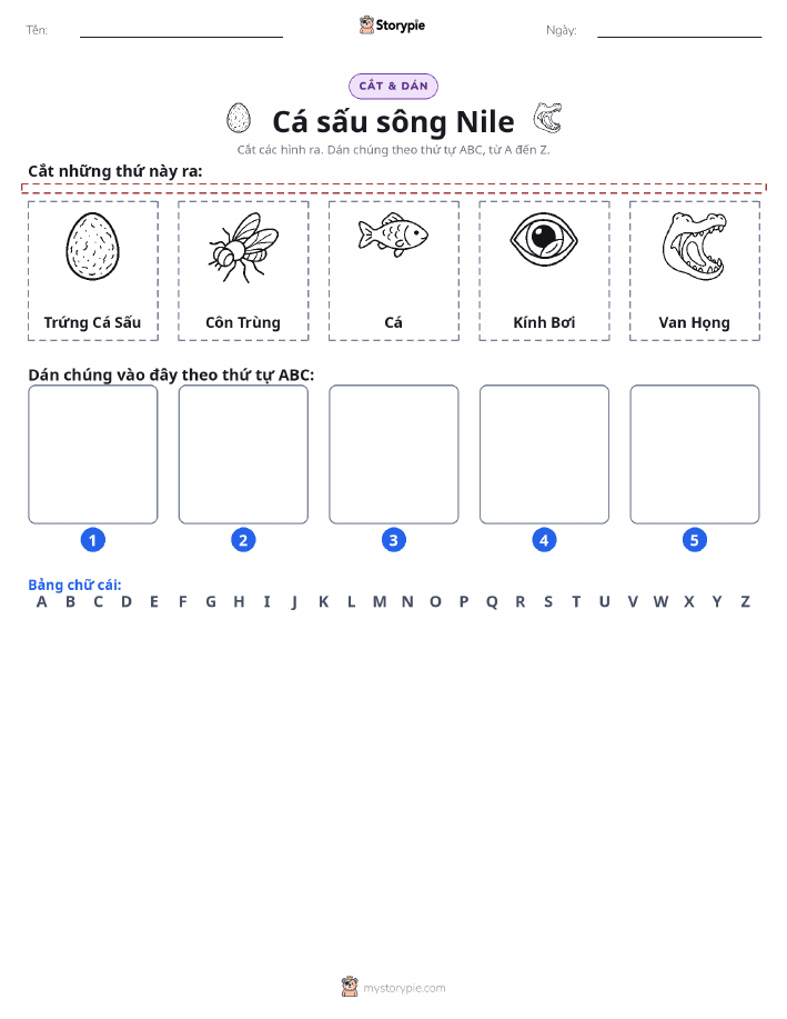 Cắt & Dán Chữ Cái