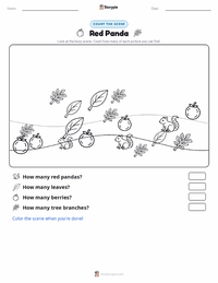 Red Panda printable worksheet preview