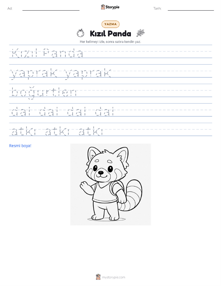 Yazma Pratiği
