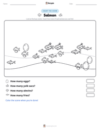 Salmon printable worksheet preview