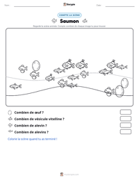 Aperçu de la feuille de travail imprimable Saumon