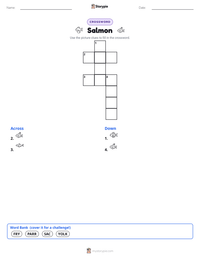 Salmon printable worksheet preview