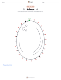 Salmon printable worksheet preview
