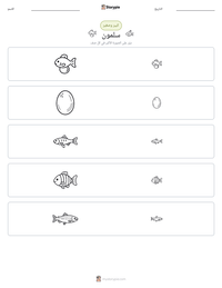 معاينة ورقة العمل القابلة للطباعة سلمون