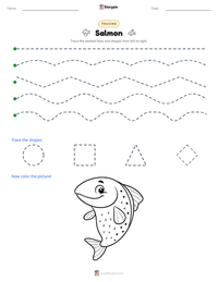 Salmon printable worksheet preview