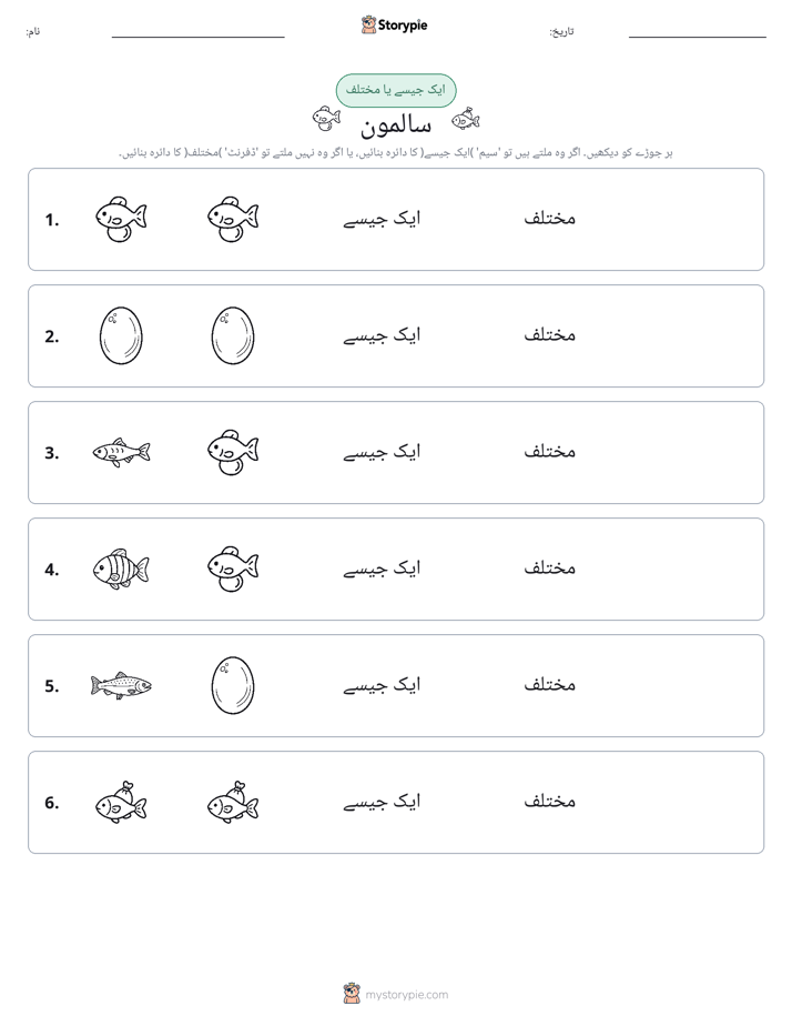 ایک جیسا یا مختلف