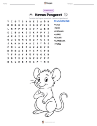 Prabaca lembar kerja cetak Hewan Pengerat