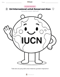 Prabaca lembar kerja cetak Uni Internasional untuk Konservasi Alam