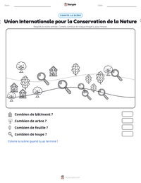 Aperçu de la feuille de travail imprimable Union Internationale pour la Conservation de la Nature