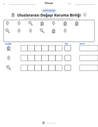 Uluslararası Doğayı Koruma Birliği yazdırılabilir çalışma sayfası önizlemesi