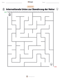 Internationale Union zur Bewahrung der Natur druckbare Arbeitsblatt Vorschau
