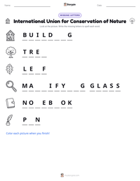 International Union for Conservation of Nature printable worksheet preview