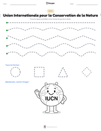 Aperçu de la feuille de travail imprimable Union Internationale pour la Conservation de la Nature