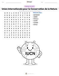 Aperçu de la feuille de travail imprimable Union Internationale pour la Conservation de la Nature