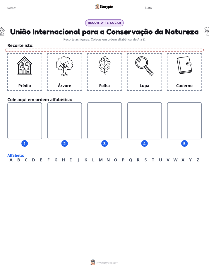 Recortar & Colar Alfabeto