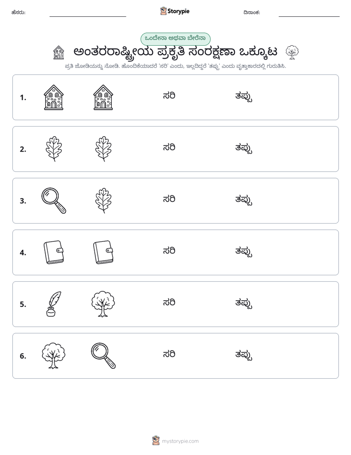 ಒಂದೇ ಅಥವಾ ವಿಭಿನ್ನ