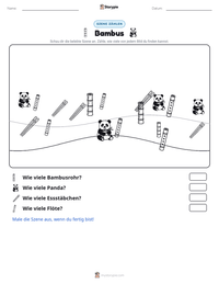 Bambus druckbare Arbeitsblatt Vorschau