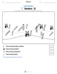 Bamboo printable worksheet preview