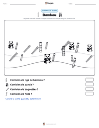 Aperçu de la feuille de travail imprimable Bambou