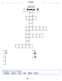 Bamboo printable worksheet preview
