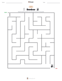 Bamboo printable worksheet preview