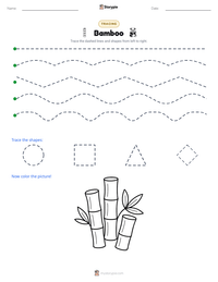 Bamboo printable worksheet preview