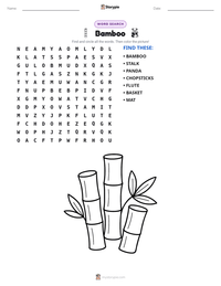 Bamboo printable worksheet preview