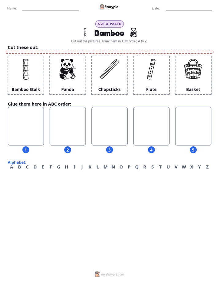 Cut & Paste Alphabet