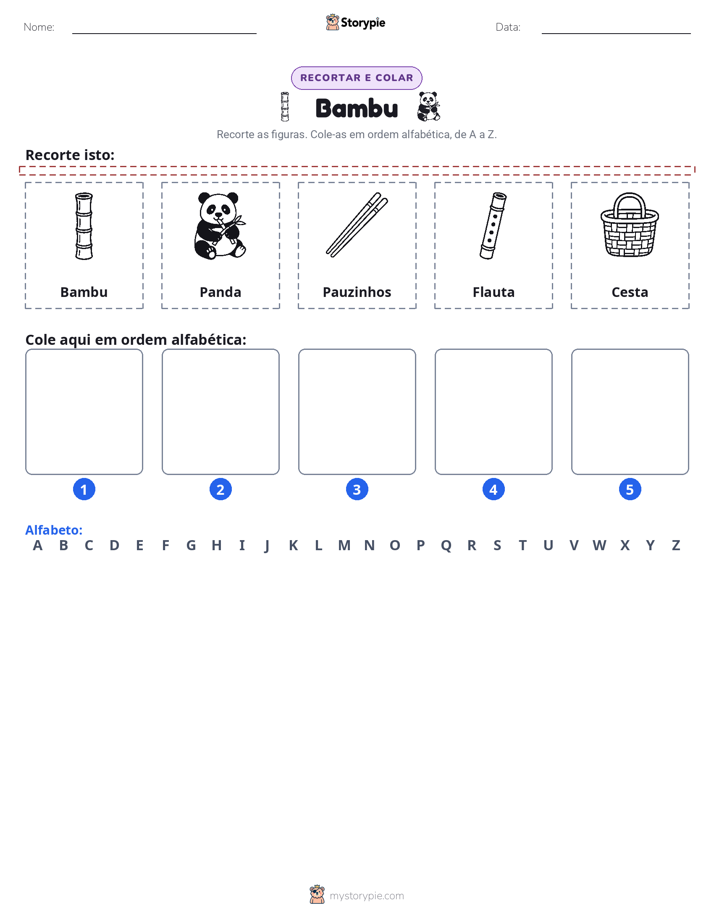 Recortar & Colar Alfabeto
