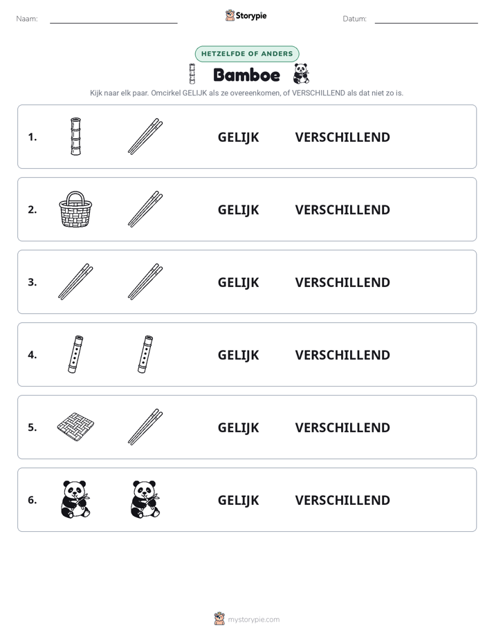 Zelfde of Verschillend