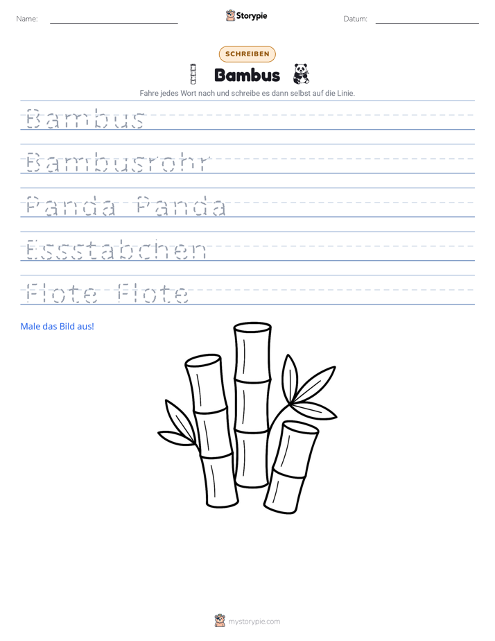 Schreibübung